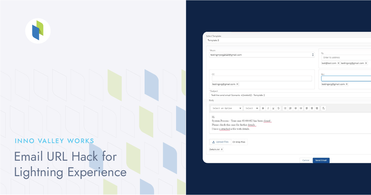 Innovalleyworks - Email URL Hack for Lightning Experience