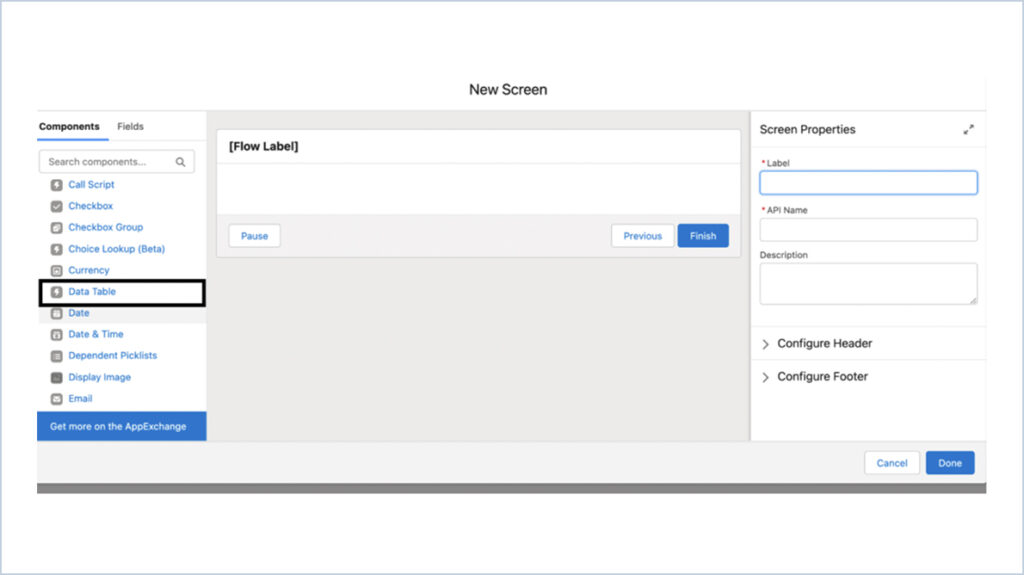 Data Table In Flow