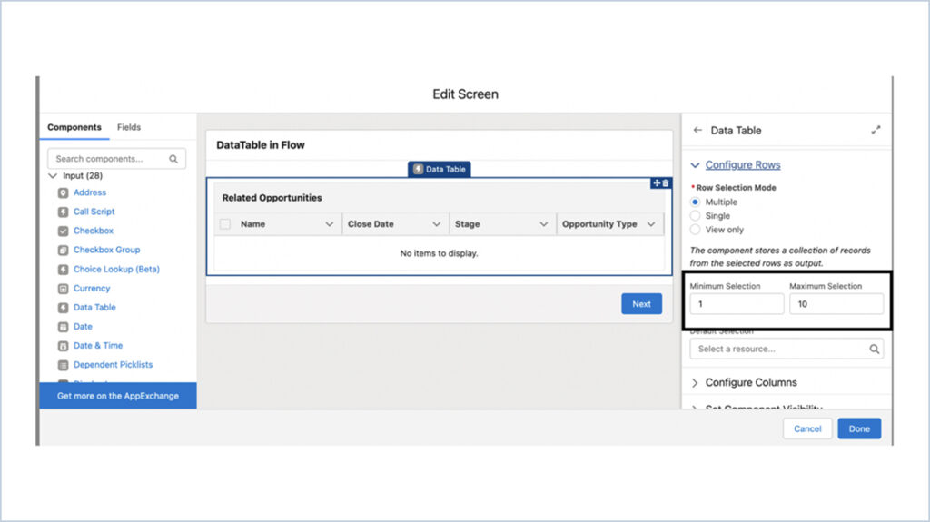 Data Table In Flow