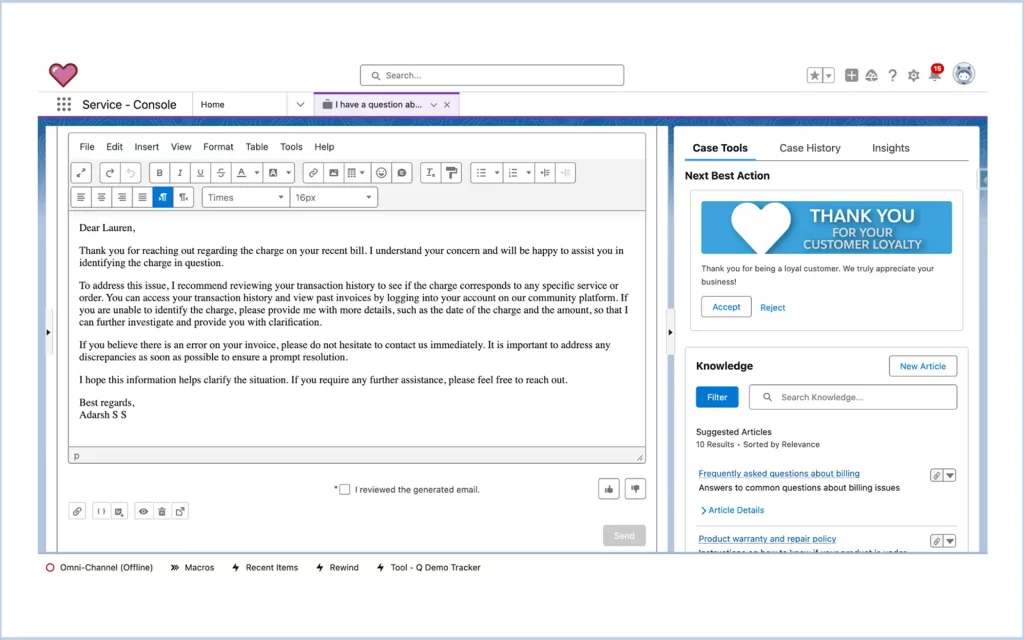 Connecting Salesforce Data Cloud for Einstein Email features