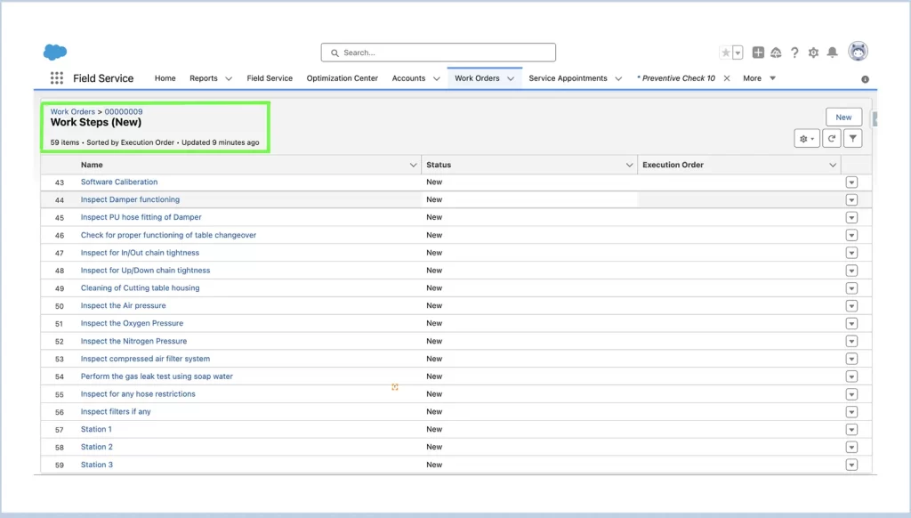 Screenshot showing FSL mobile record issue with missing related records